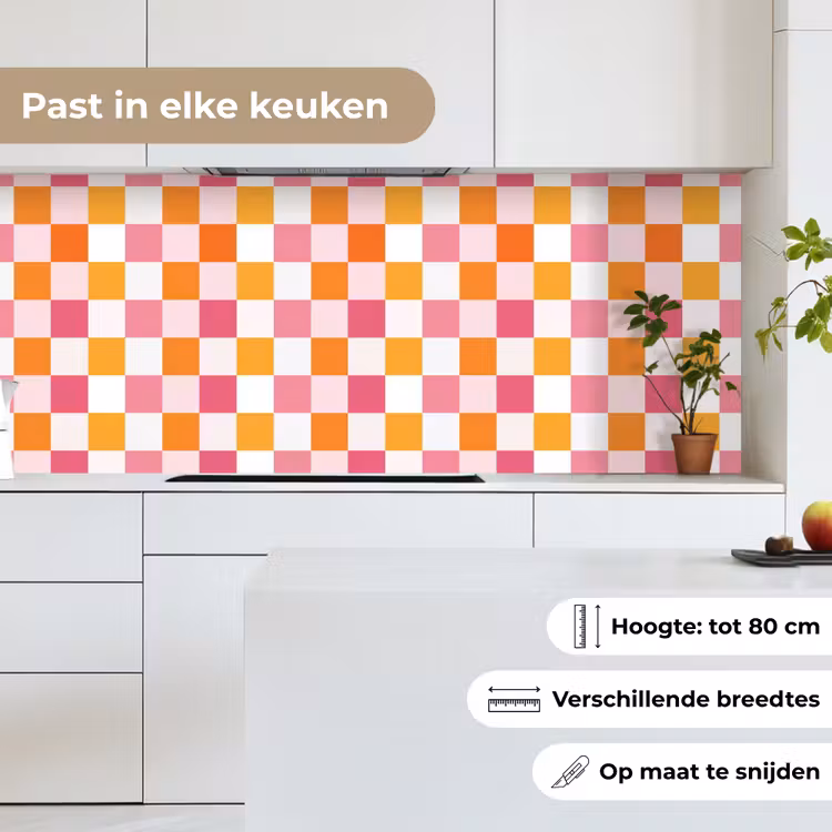 Keuken achterwand - Patroon - Vierkant - Roze — 7