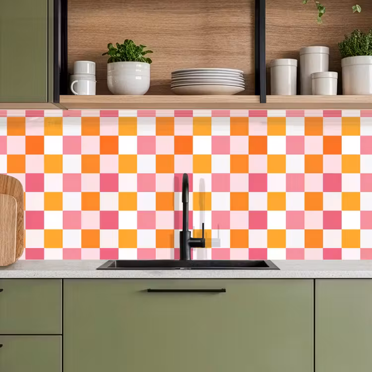 Keuken achterwand - Patroon - Vierkant - Roze — 8
