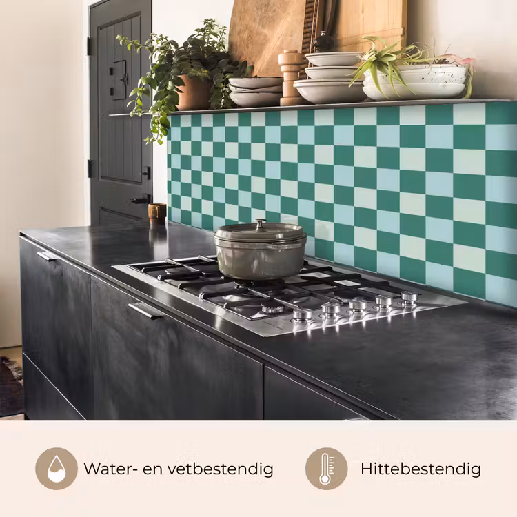 Keuken achterwand - Schaak - Klassiek - Groen — 5