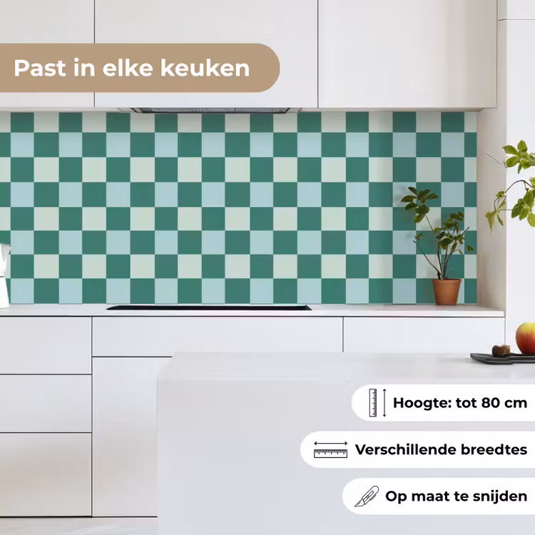 Keuken achterwand - Schaak - Klassiek - Groen — 7