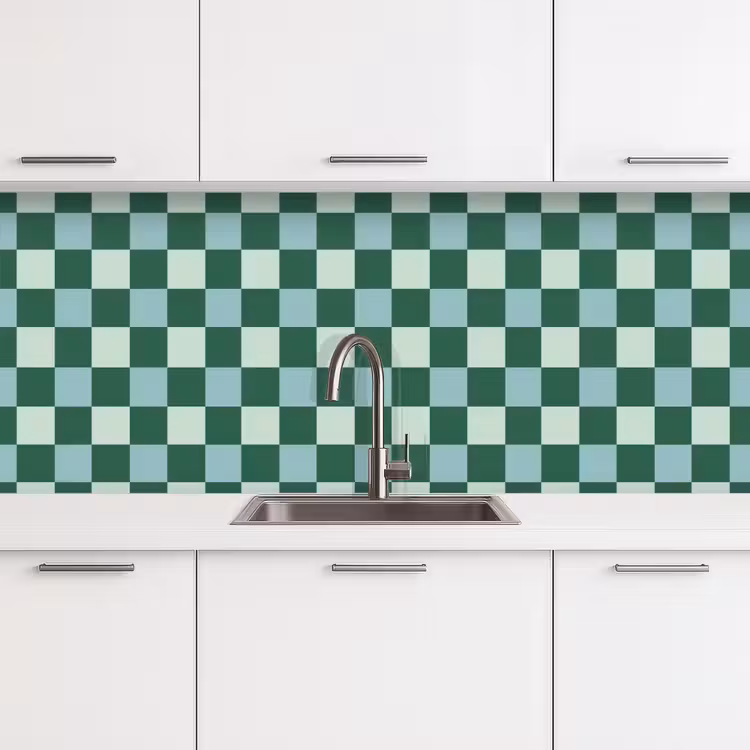 Keuken achterwand - Schaakbord - Klassiek - Groen — 4