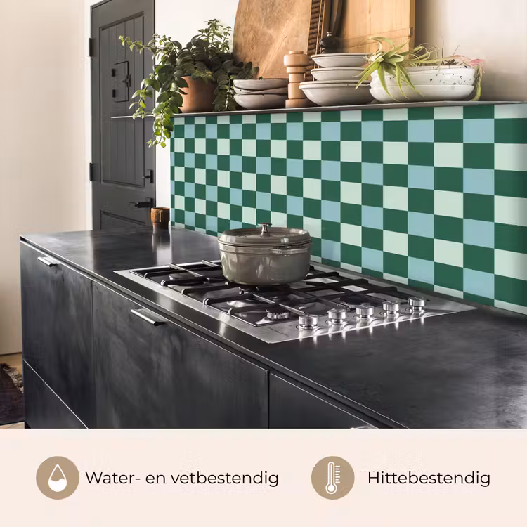 Keuken achterwand - Schaakbord - Klassiek - Groen — 5