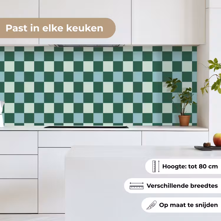 Keuken achterwand - Schaakbord - Klassiek - Groen — 7