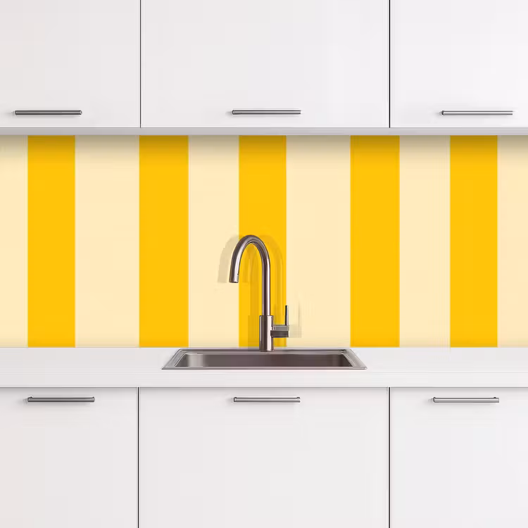Keuken achterwand - Strepen - Klassiek - Geel — 4