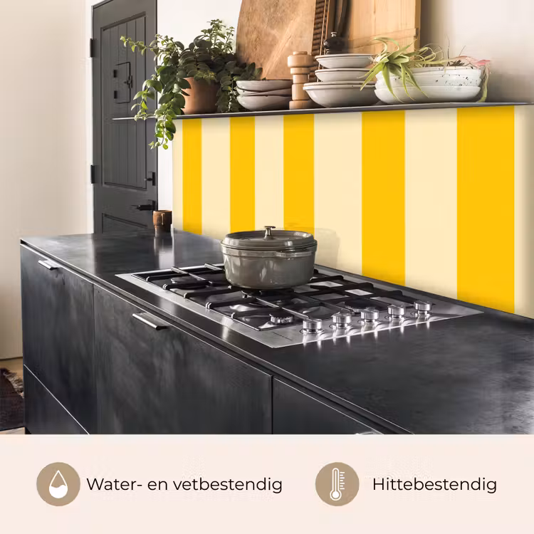 Keuken achterwand - Strepen - Klassiek - Geel — 5