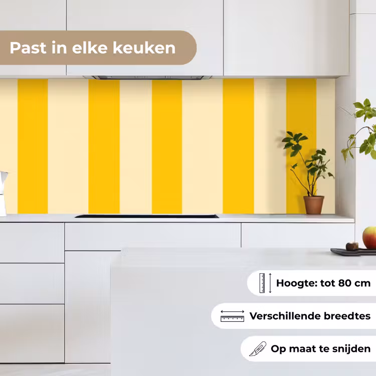 Keuken achterwand - Strepen - Klassiek - Geel — 7