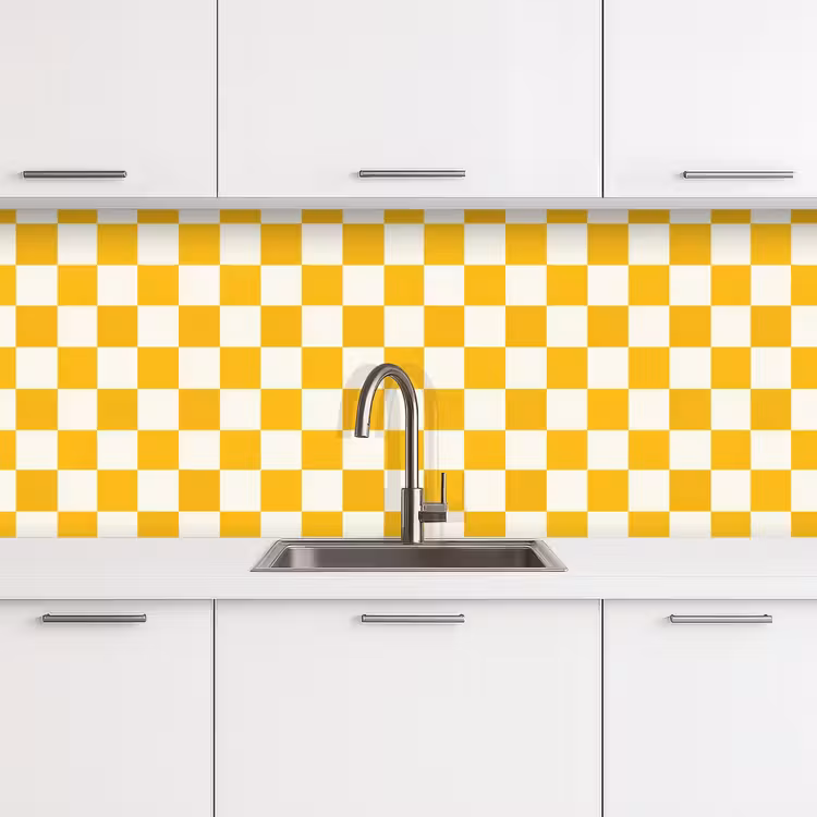 Keuken achterwand - Traditioneel - Patroon - Geel — 4