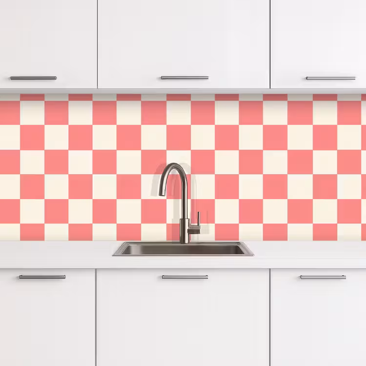 Keuken achterwand - Traditioneel - Patroon - Roze — 4