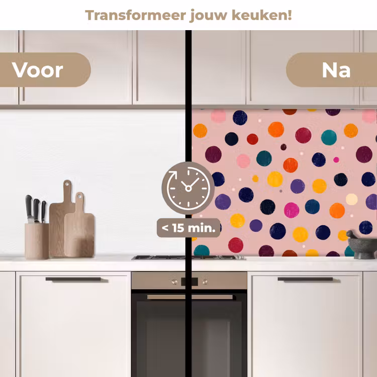 Keuken achterwand - Cirkels - Patroon - Kleurrijk — 3
