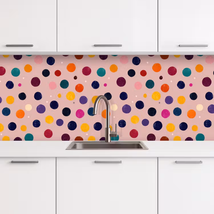 Keuken achterwand - Cirkels - Patroon - Kleurrijk — 4