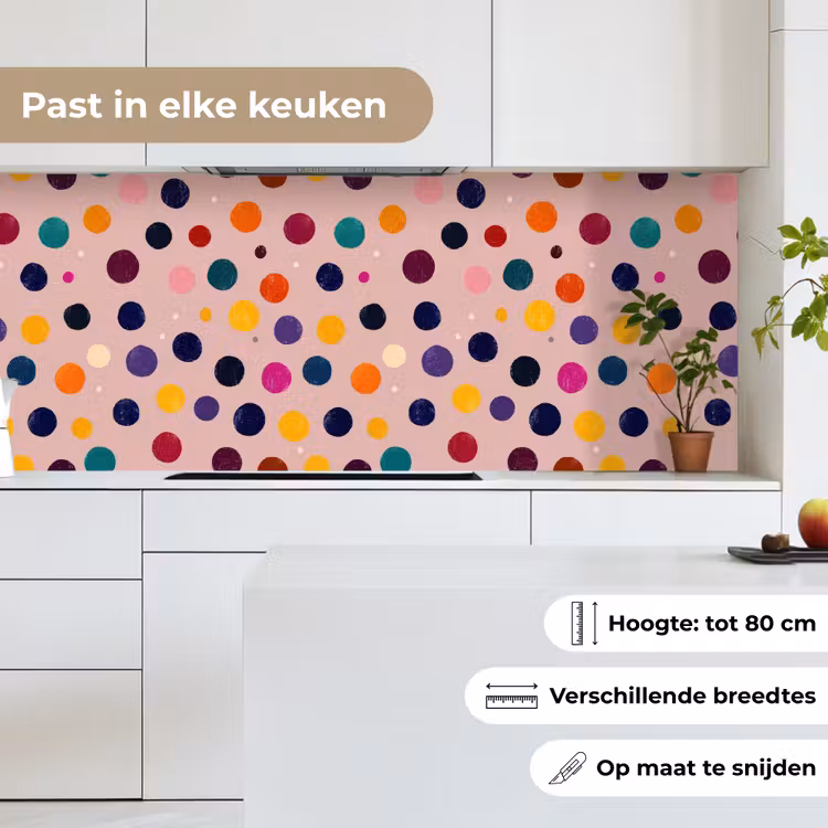 Keuken achterwand - Cirkels - Patroon - Kleurrijk — 7