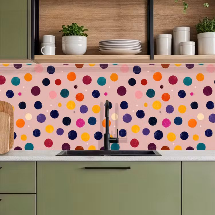 Keuken achterwand - Cirkels - Patroon - Kleurrijk — 8