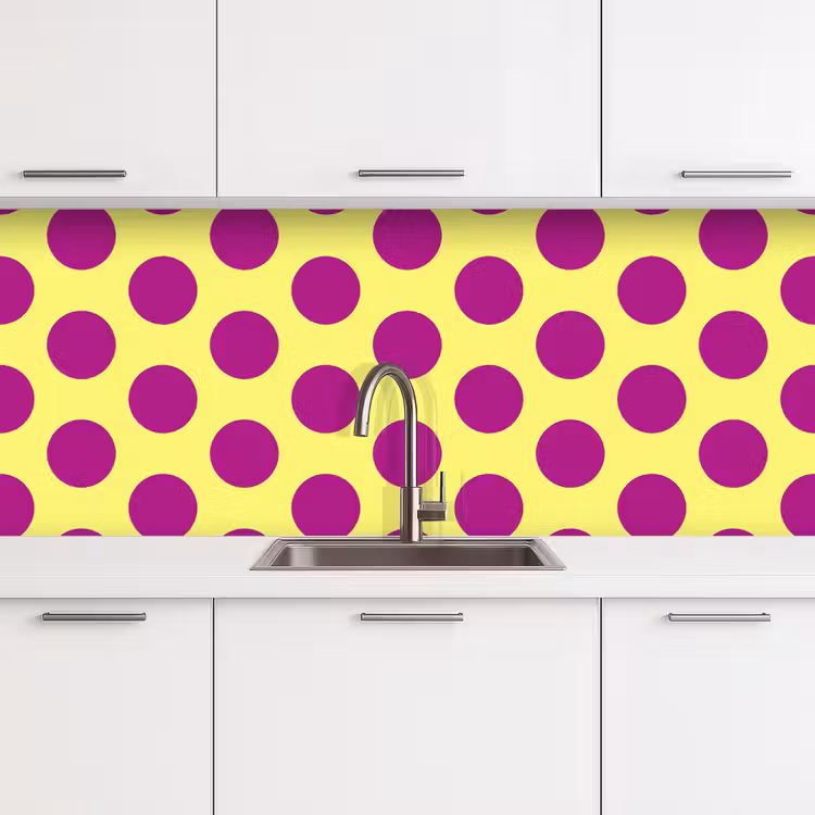Keuken achterwand - Dots - Klassiek - Geel — 4