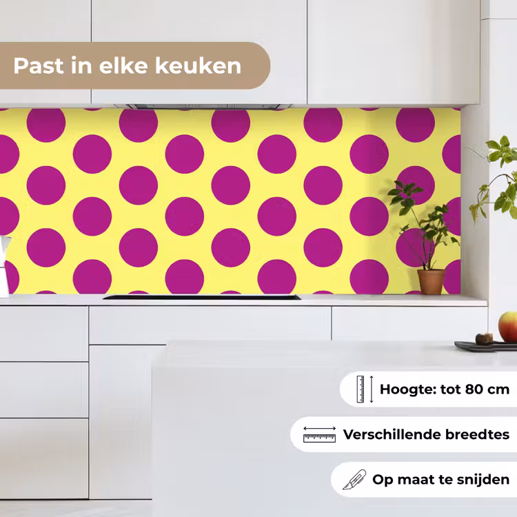 Keuken achterwand - Dots - Klassiek - Geel — 7
