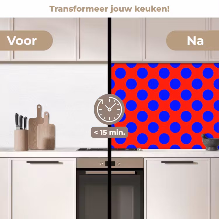 Keuken achterwand - Dots - Klassiek - Rood — 3