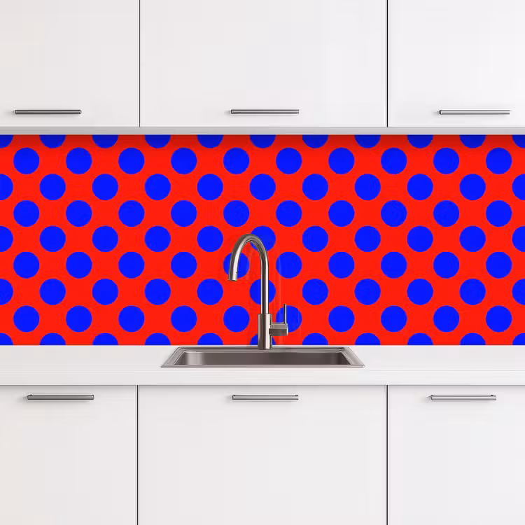 Keuken achterwand - Dots - Klassiek - Rood — 4