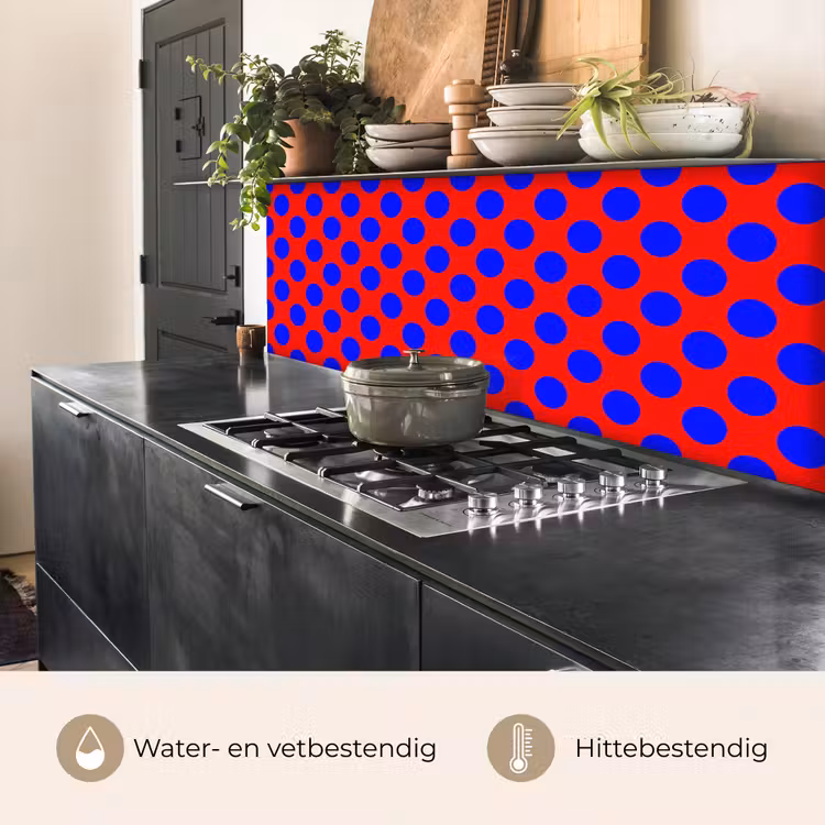 Keuken achterwand - Dots - Klassiek - Rood — 5