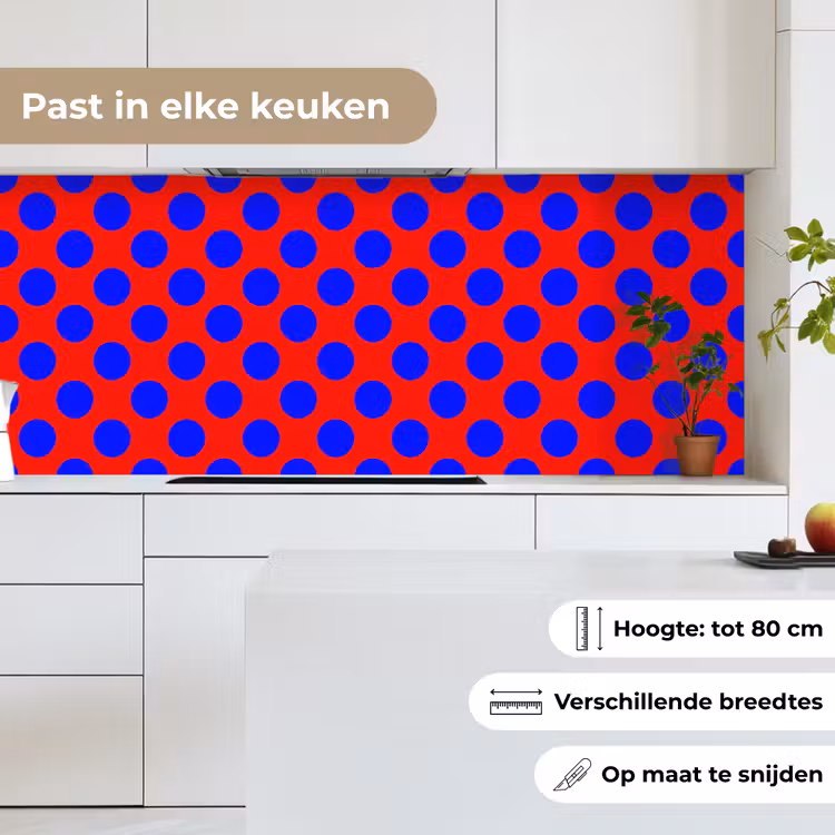 Keuken achterwand - Dots - Klassiek - Rood — 7
