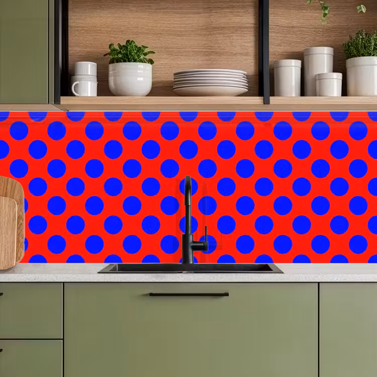 Keuken achterwand - Dots - Klassiek - Rood — 8