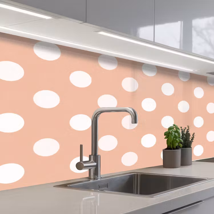 Keuken achterwand - Klassiek - Polka - Perzik — 2