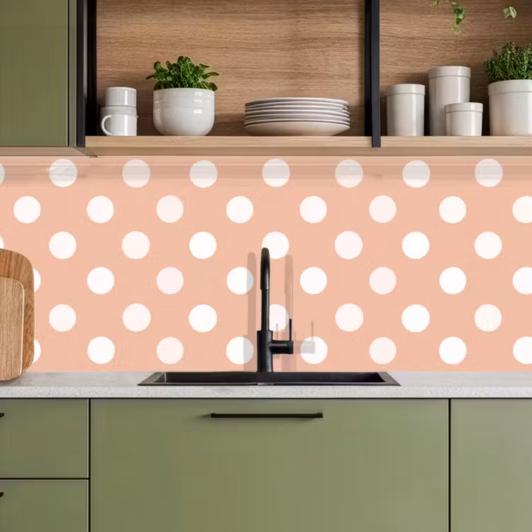 Keuken achterwand - Klassiek - Polka - Perzik — 8