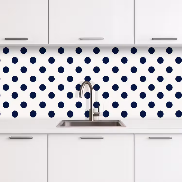 Keuken achterwand - Klassiek - Stippen - Blauw — 4