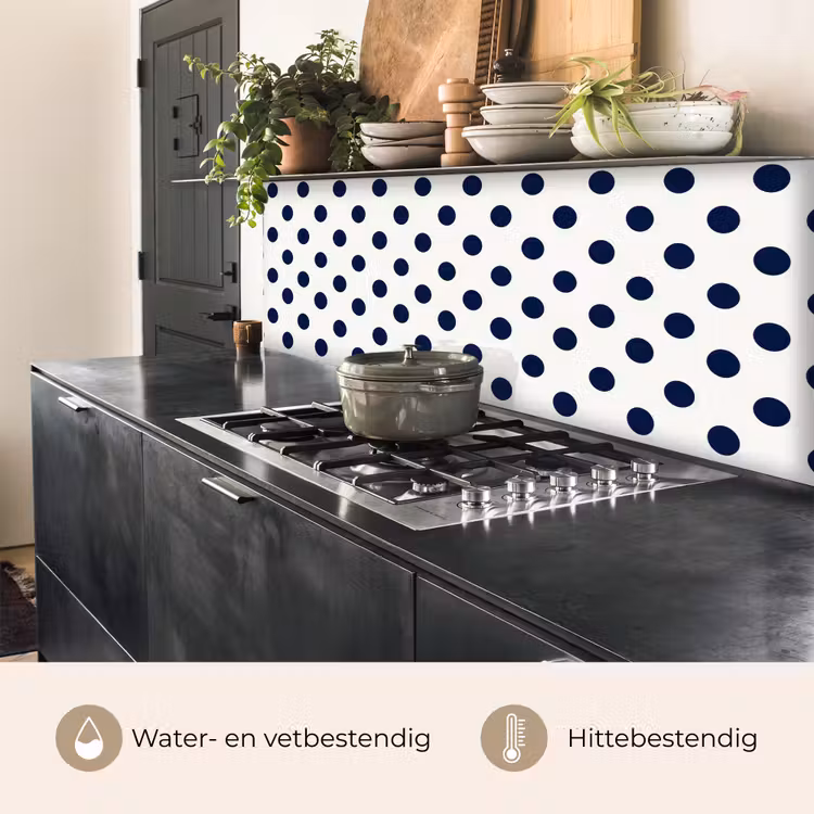 Keuken achterwand - Klassiek - Stippen - Blauw — 5