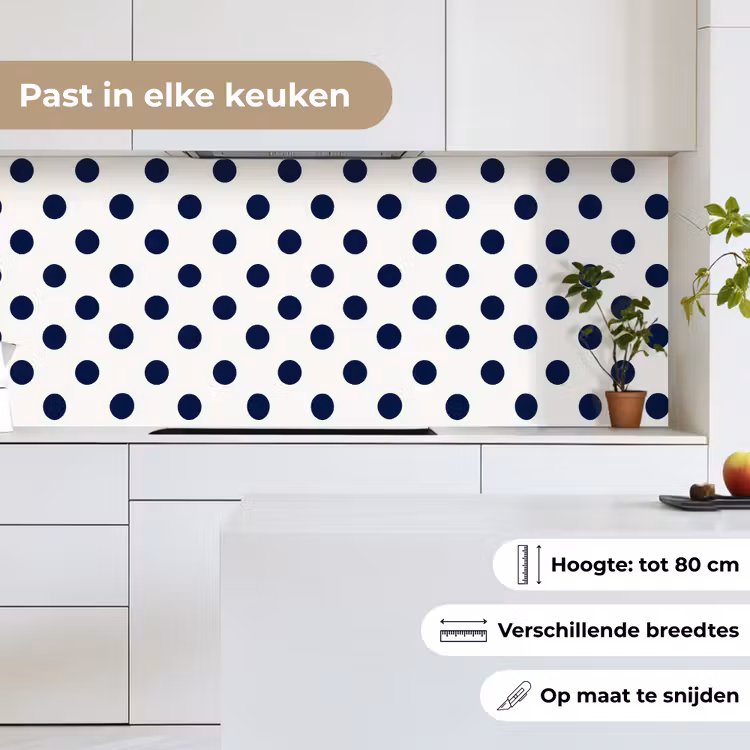 Keuken achterwand - Klassiek - Stippen - Blauw — 7