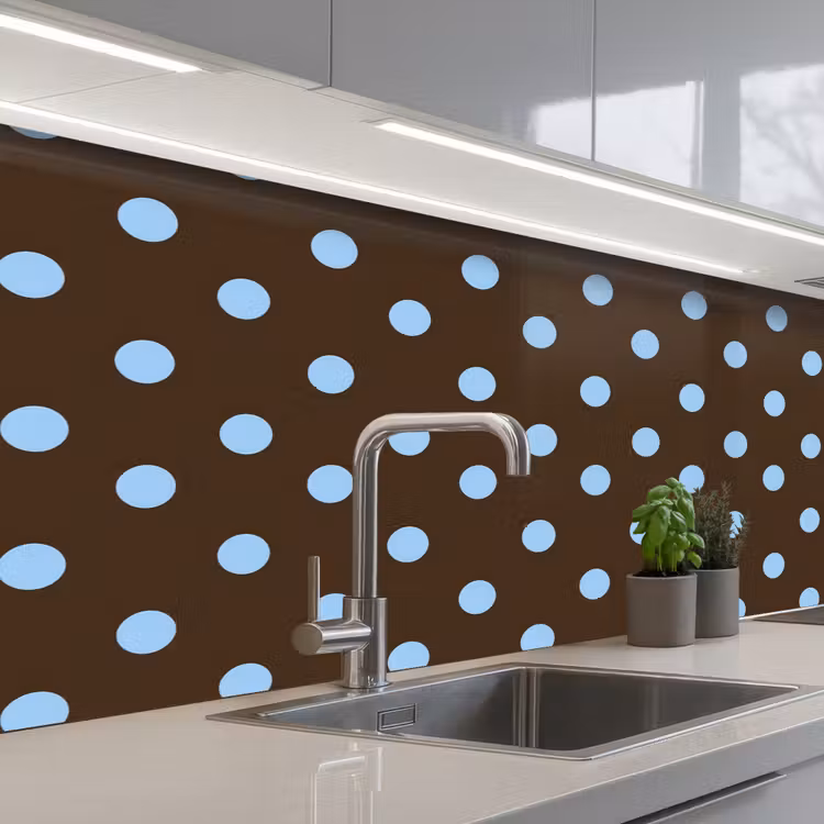 Keuken achterwand - Klassiek - Stippen - Bruin — 2