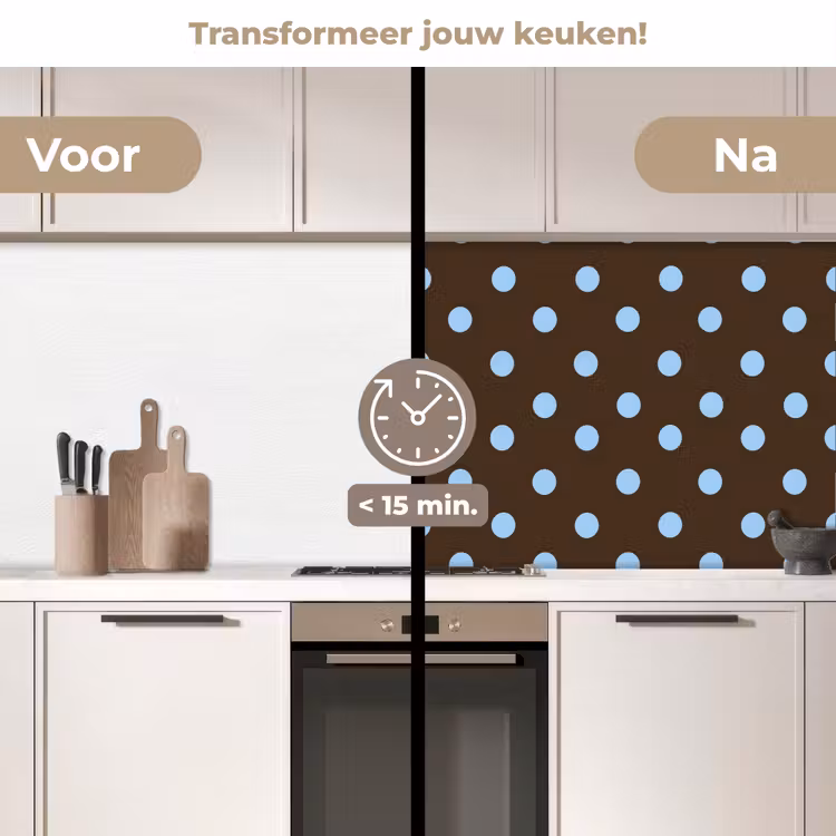 Keuken achterwand - Klassiek - Stippen - Bruin — 3