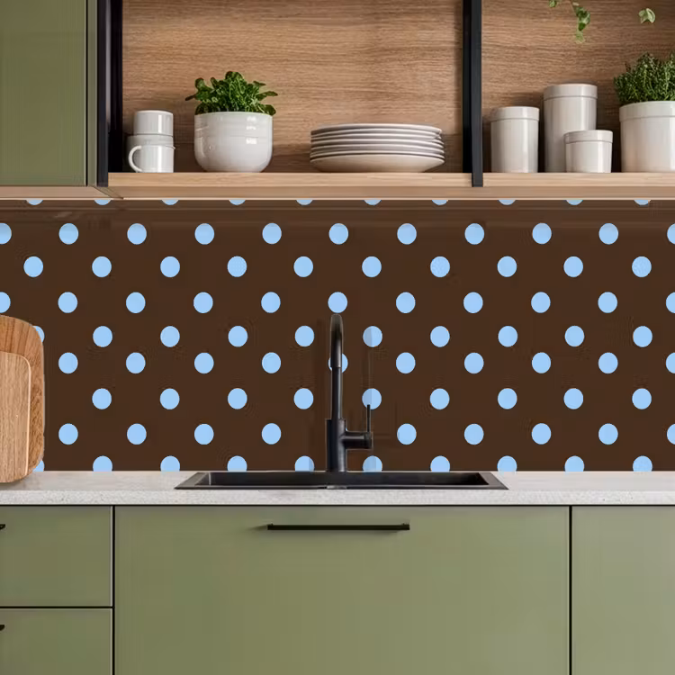 Keuken achterwand - Klassiek - Stippen - Bruin — 8