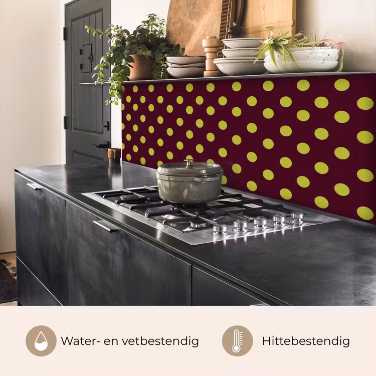 Keuken achterwand - Klassiek - Stippen - Groen — 5