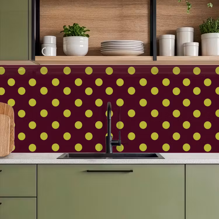 Keuken achterwand - Klassiek - Stippen - Groen — 8