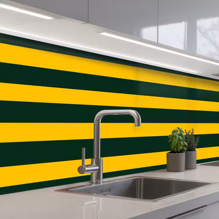 Keuken achterwand - Klassiek - Strepen - Groen — 2