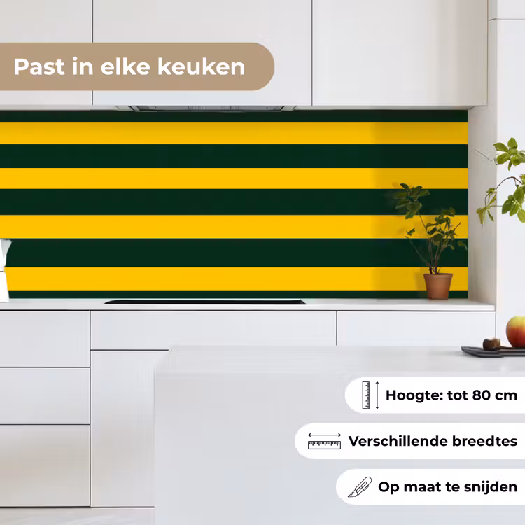 Keuken achterwand - Klassiek - Strepen - Groen — 7