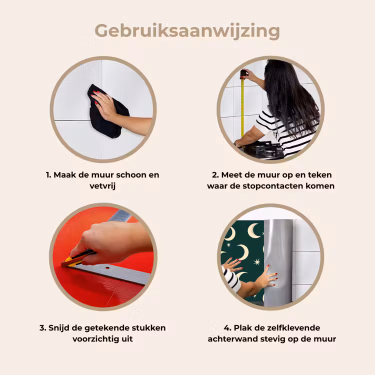 Keuken achterwand - Manen - Sterren - Groen — 9