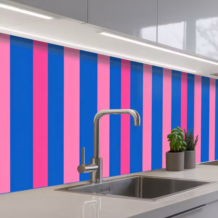 Keuken achterwand - Modern - Optisch - Roze — 2