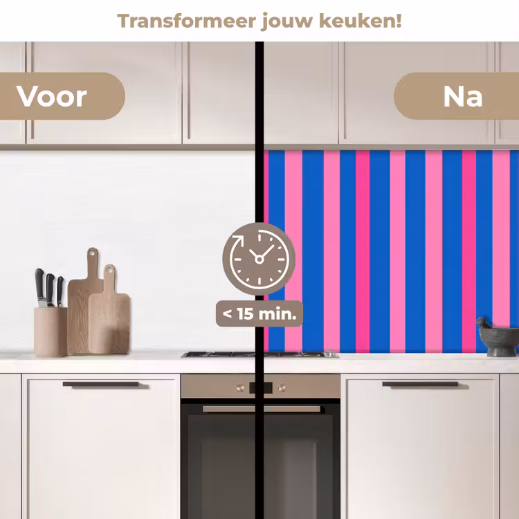 Keuken achterwand - Modern - Optisch - Roze — 3