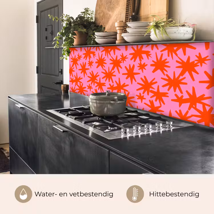 Keuken achterwand - Modern - Sterren - Roze — 5