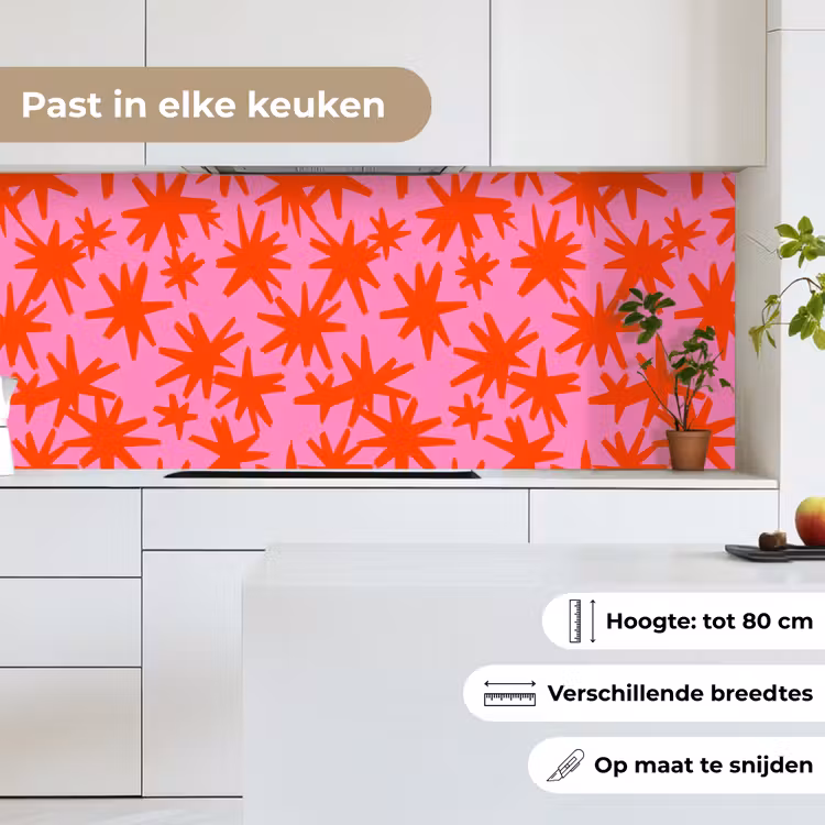Keuken achterwand - Modern - Sterren - Roze — 7