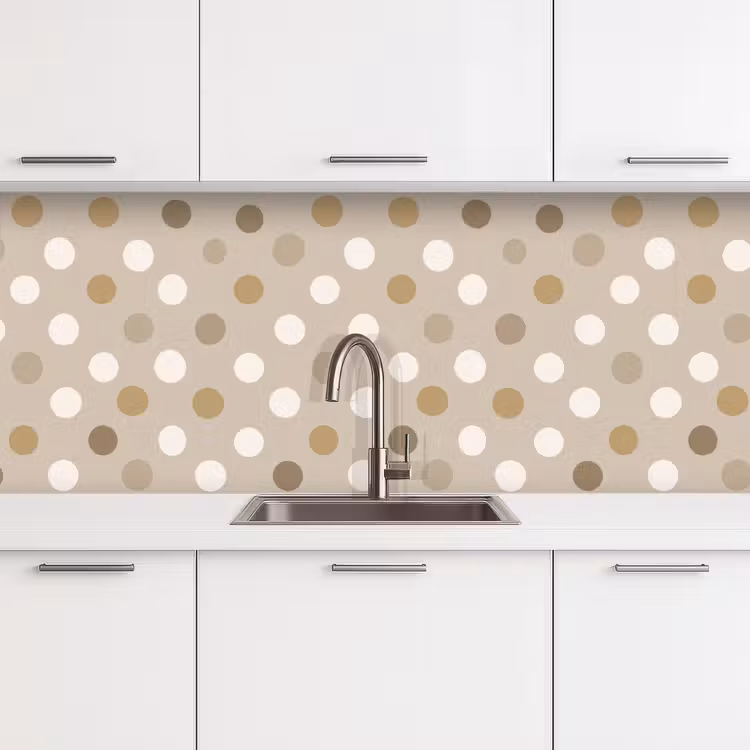 Keuken achterwand - Polka - Dots - Beige — 4