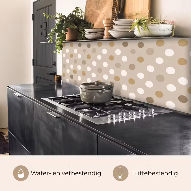Keuken achterwand - Polka - Dots - Beige — 5