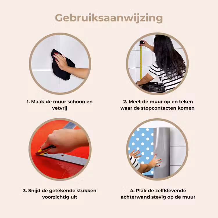 Keuken achterwand - Polka - Dots - Blauw — 9