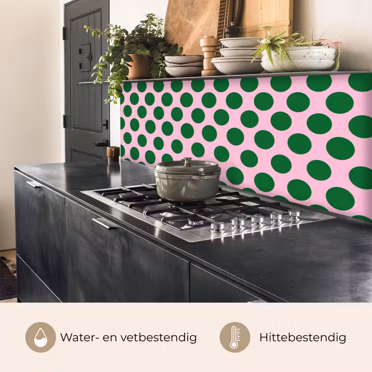 Keuken achterwand - Polkadots - Patroon - Groen — 5