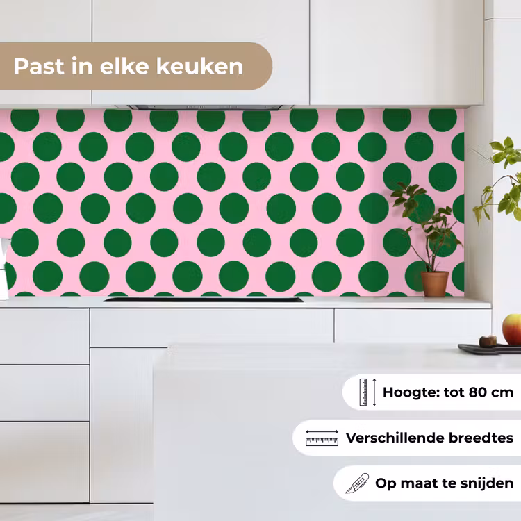 Keuken achterwand - Polkadots - Patroon - Groen — 7