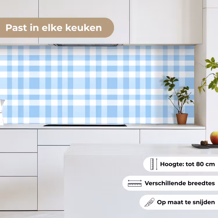 Keuken achterwand - Ruit - Patroon - Blauw — 7