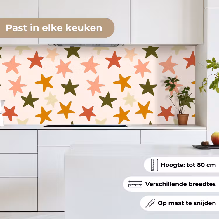 Keuken achterwand - Sterren - Patroon - Kleurrijk — 7