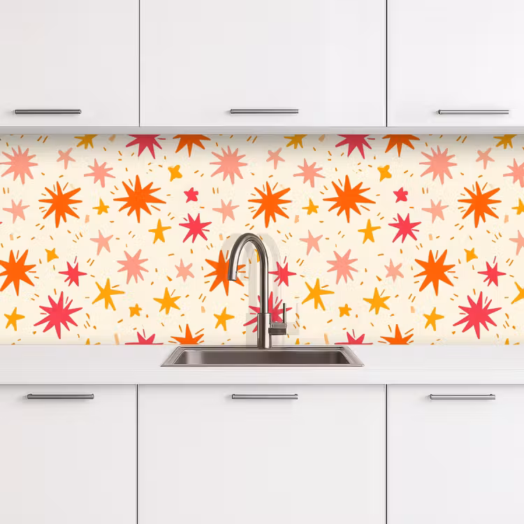 Keuken achterwand - Sterren - Speels - Kleurrijk — 4