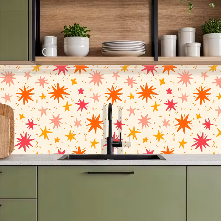 Keuken achterwand - Sterren - Speels - Kleurrijk — 8