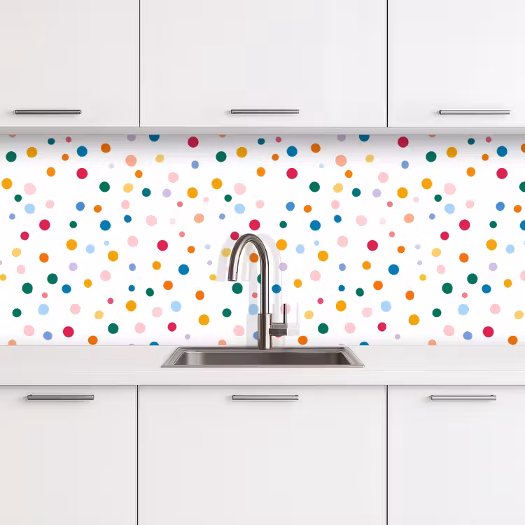 Keuken achterwand - Stippen - Speels - Kleurrijk — 4